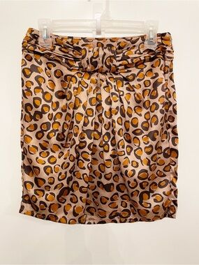 TWENTY8TWELVE silk leopard print mini skirt size 6